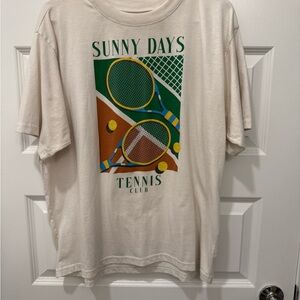 Sunny Days Tennis Club T-Shirt - Cream